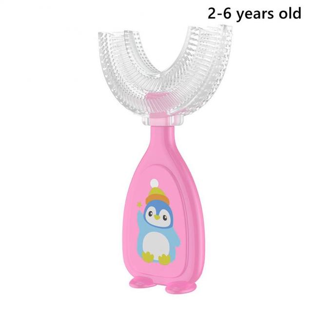 360 Degree U-shaped Child Toothbrush - Penguin