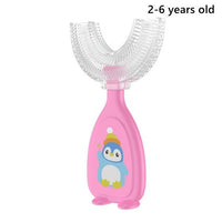 360 Degree U-shaped Child Toothbrush - Penguin