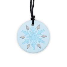 Snowflake Pendant Chew Necklace