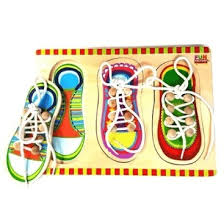 Wooden Shoelace Puzzle