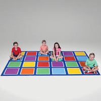 Colour Squares Placement Rug - 24 Squares