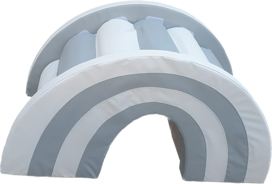 Soft play -Rainbow Arch /Bridge (Grey and White)