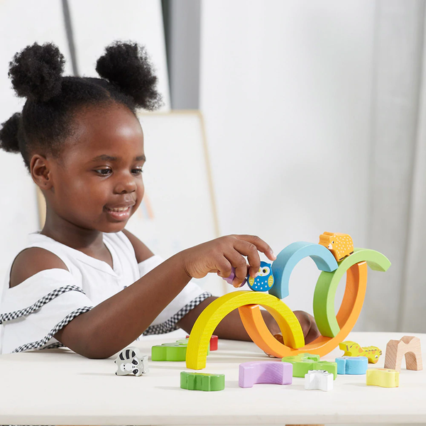 Rainbow Balancing blocks Animal Shapes