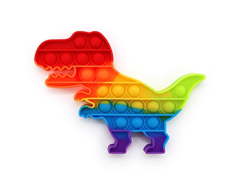 RAINBOW PUSH POP GAME - T-REX - 17x12.5cm