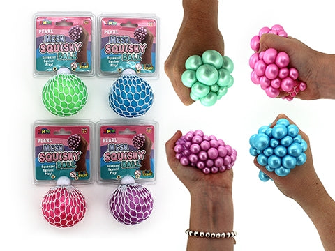 Mesh Squishy Ball 60MM pearl