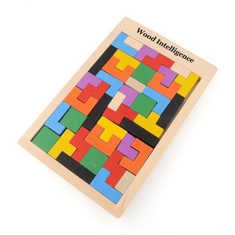 Wooden  Tetris Game Puzzle