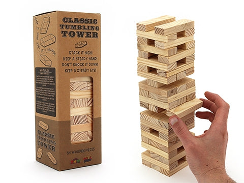 WOODEN TUMBLING TOWER IN BOX